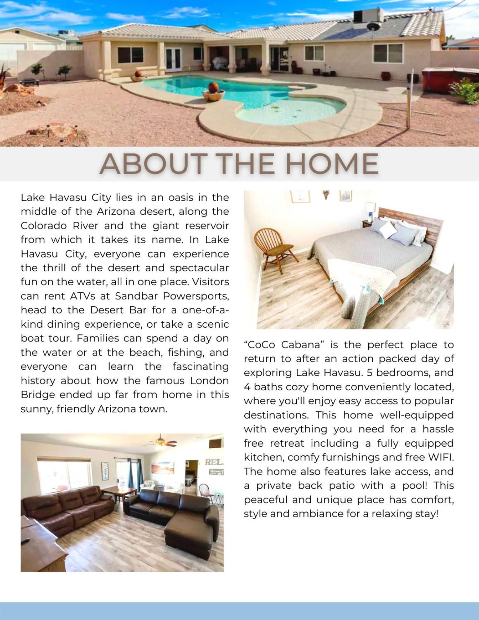 Private View On The Lake Side Of 95! Sleeps 16 Lake Havasu City Exterior foto